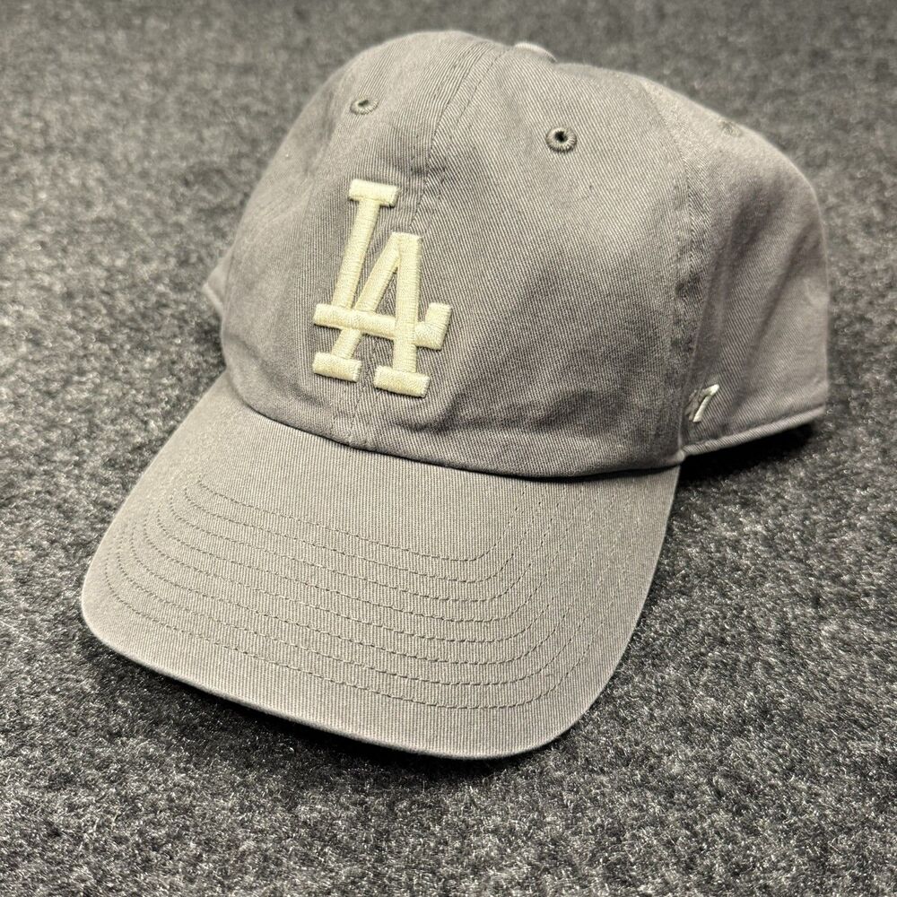 LA Los Angeles Dodgers MLB 47 Brand Gray Clean Up Hat strap back adjustable